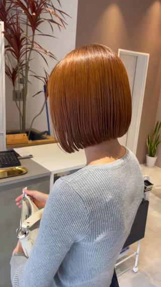 スッキリ切りっぱなしボブ 