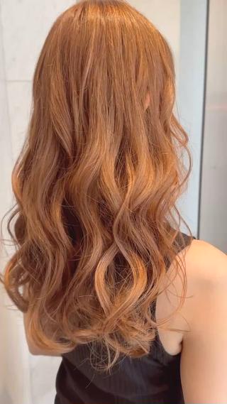 ロング カラー ヘアアレンジ LOANA カラー &縮毛モデル募集のヘアスタイル