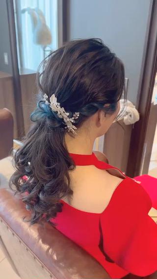 ポニーテールアレンジ 