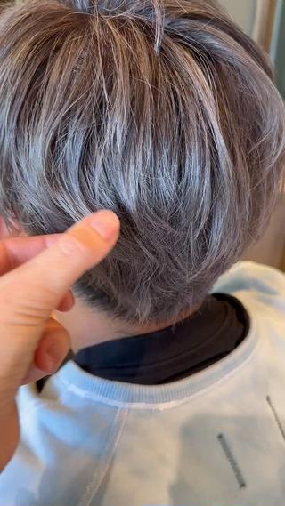 ショート カラー LOANA カラー &縮毛モデル募集のヘアスタイル