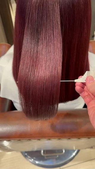 ロング カラー LOANA カラー &縮毛モデル募集のヘアスタイル