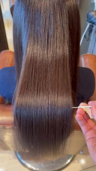 ロング カラー LOANA カラー &縮毛モデル募集のヘアスタイル