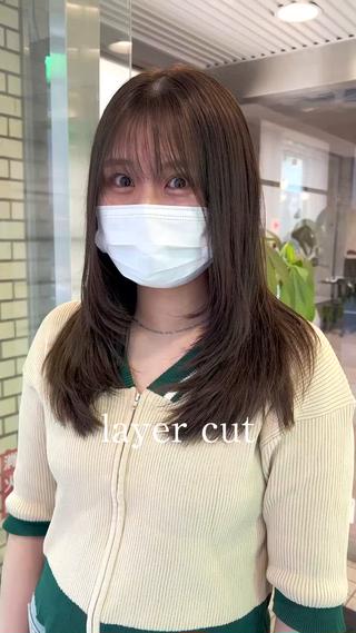 ロング カラー 🌞レイヤー×カラー 前川那津美🌞のヘアスタイル