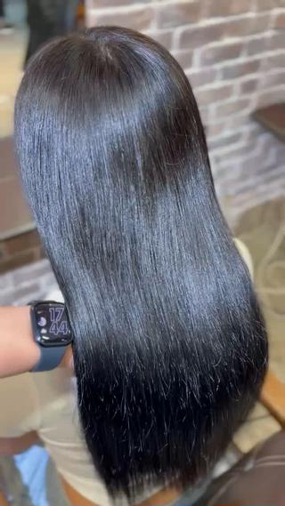 ロング カラー ブリーチ/縮毛矯正/ 川野秀真のヘアスタイル