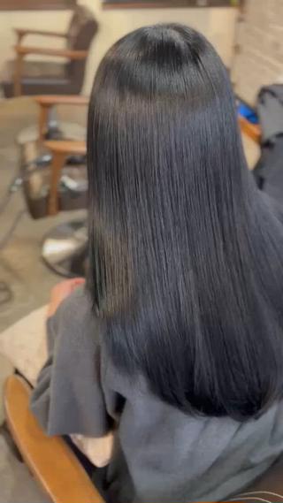 ロング カラー ブリーチ/縮毛矯正/ 川野秀真のヘアスタイル