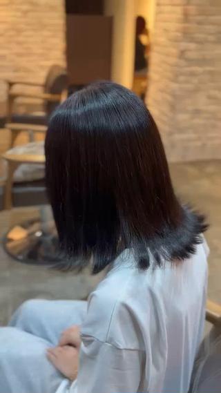 ミディアム カラー ブリーチ/縮毛矯正/ 川野秀真のヘアスタイル