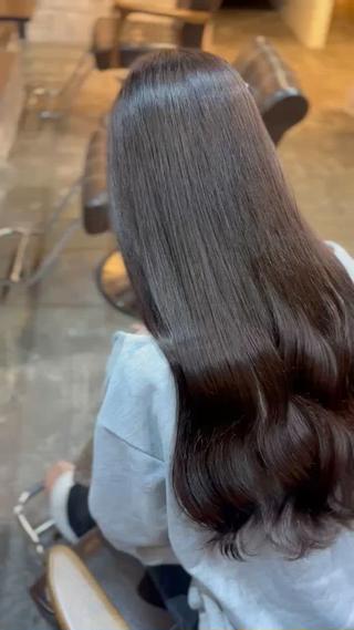 ロング カラー ブリーチ/縮毛矯正/ 川野秀真のヘアスタイル