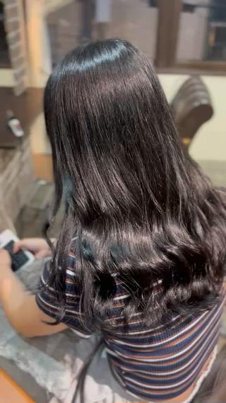 ロング カラー ブリーチ/縮毛矯正/ 川野秀真のヘアスタイル