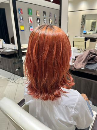 ミディアム カラー ヘアアレンジ Lupinus所属・【艶カラー】石山拓人 /ブリーチのヘアスタイル