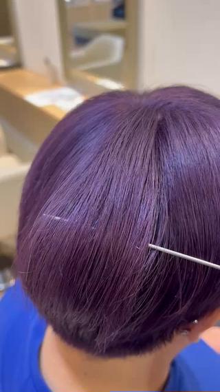 ワンブリーチ初カラー
ラベンダーカラー今期人気です 