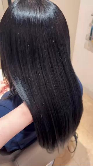 さら艶ストレートにツヤ出しblack color 