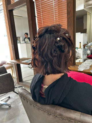 #編みおろしハーフツイン
#卒業式
#セレモニー 