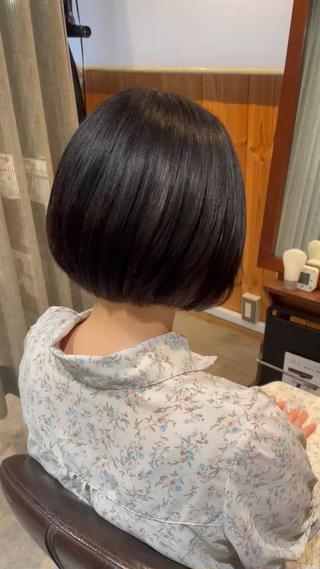 丸みショートボブ×ナチュラルブラウンカラー️
 