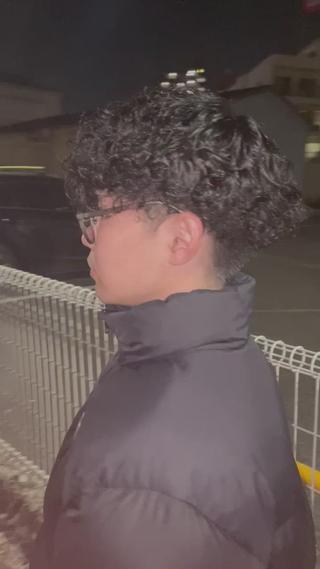 パーマ メンズ スパイキーパーマ 柏NO1 藤本葉のヘアスタイル