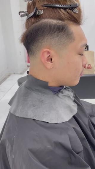 メンズ スパイキーパーマ 柏NO1 藤本葉のヘアスタイル