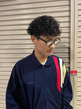 パーマ メンズ スパイキーパーマ 柏NO1 藤本葉のヘアスタイル