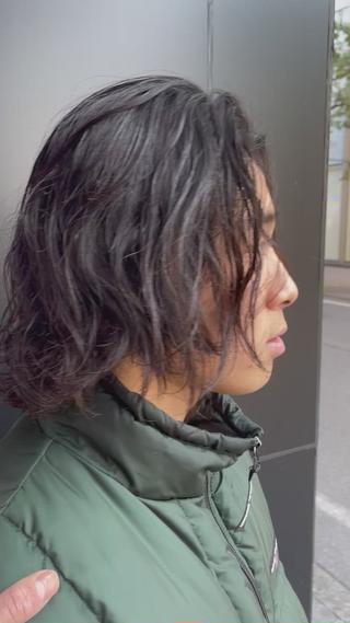 パーマ メンズ スパイキーパーマ 柏NO1 藤本葉のヘアスタイル