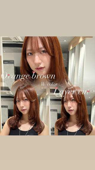 セミロング AI TOKYO　S所属・mizuki 【韓国レイヤー】のヘアスタイル