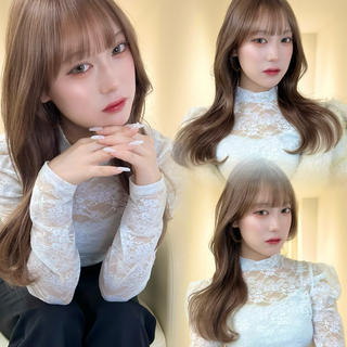 韓国のお姉さんみたいな王道レイヤー✧˖°.

ぱつっとなバングに外巻きレイヤーが大人っぽい⋆౨ৎ˚⟡˖ ࣪
冬のハイトーンも可愛い明るめミルクティーベージュ

レイヤー入れるとスタイリングも楽で簡単ですよ
もちろん巻き方もレクチャーします≽^•༚• ྀི≼
 