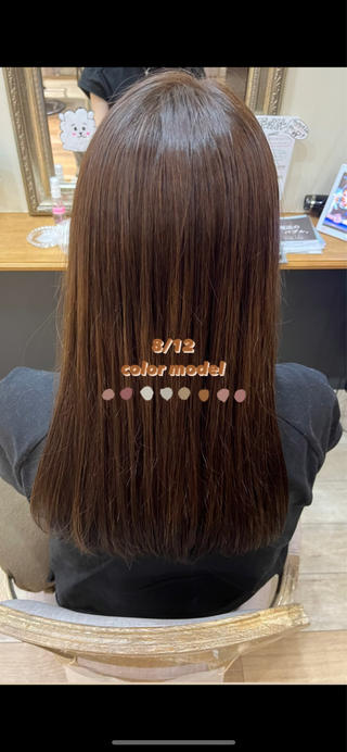 抜けきったイヤリングカラーをブラウンで統一
透明感あるブラウン 