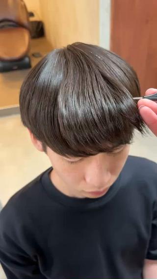 ショート カラー パーマ メンズ 雪音/美髪縮毛矯正 /ニュアンスパーマのヘアスタイル