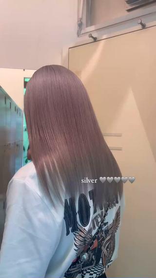 セミロング カラー ハイトーンカラー/エ クステ/デザインのヘアスタイル