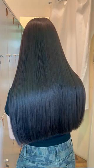 ロング ハイトーンカラー/エ クステ/デザインのヘアスタイル