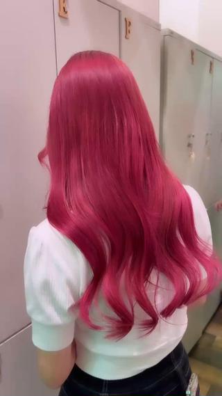 ロング ハイトーンカラー/エ クステ/デザインのヘアスタイル