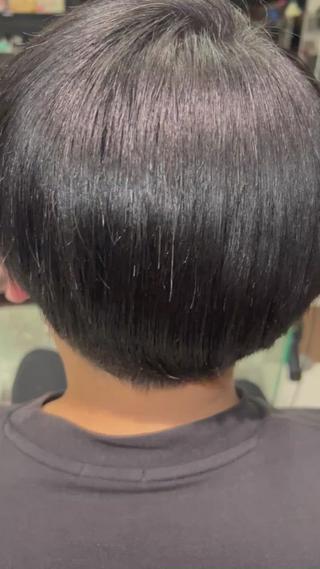 刈り上げマッシュカットプレミアム縮毛矯正 