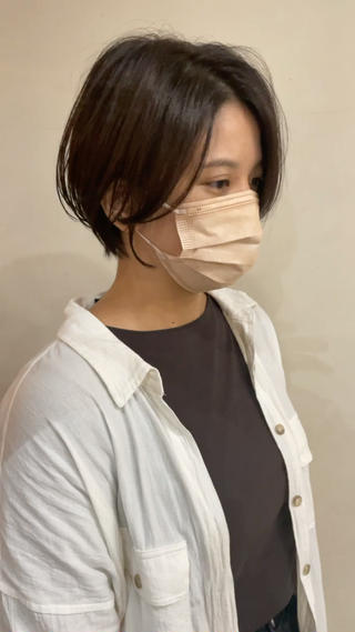 ショート カラー 京都大人女性ショート 徒歩1分/秋山のヘアスタイル