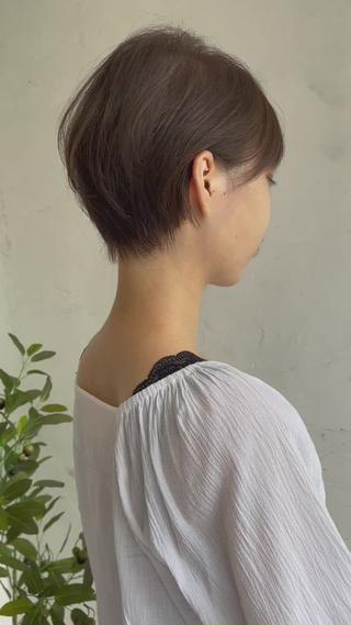 ショート カラー 京都大人女性ショート 徒歩1分/秋山のヘアスタイル