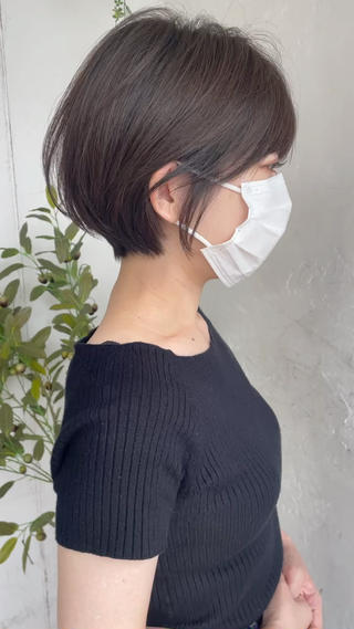 ショート カラー 京都大人女性ショート 徒歩1分/秋山のヘアスタイル