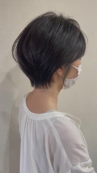 ショート カラー 京都大人女性ショート 徒歩1分/秋山のヘアスタイル