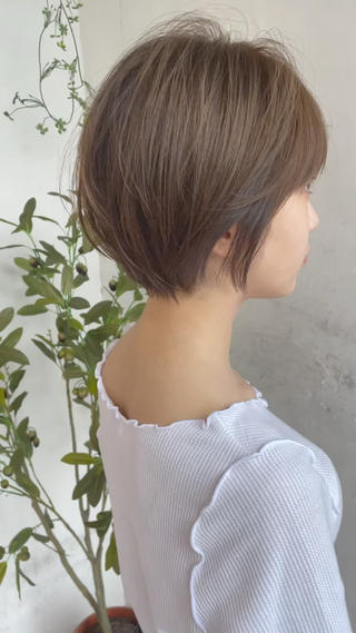 ショート カラー 京都大人女性ショート 徒歩1分/秋山のヘアスタイル
