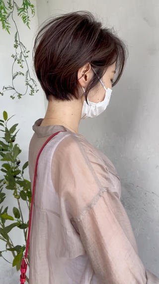 ショート カラー 京都大人女性ショート 徒歩1分/秋山のヘアスタイル