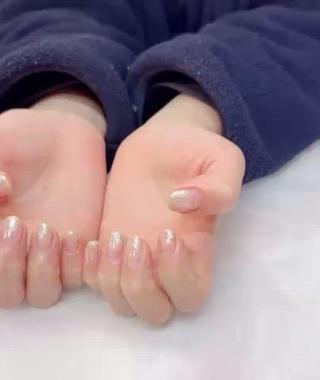 #ラメグラデーション#ホワイトラメ#キラキラネイル#冬ネイル 