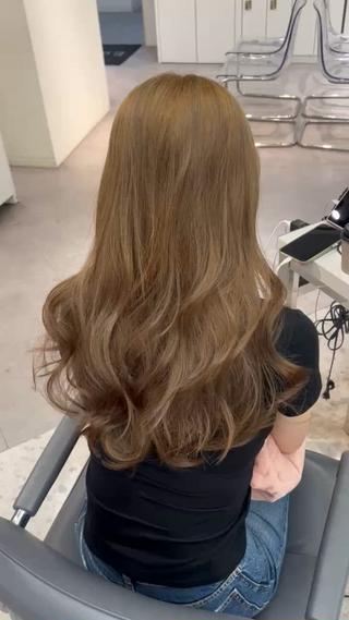 ブリーチなしダブルカラーでオリーブグレージュ 