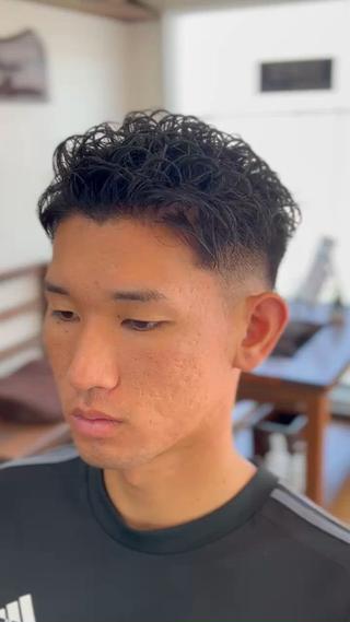 スパイキーショート+フェードカット