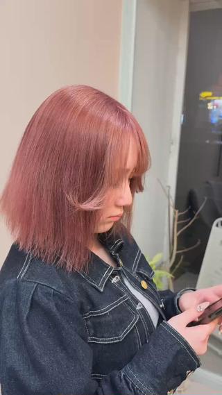 ショート ブリーチ/透明感/ 岡山駅/のりまきのヘアスタイル