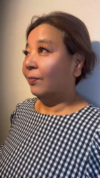 ボリュームラッシュ×束感　モデル様60代女性
ベーシックデザイン 