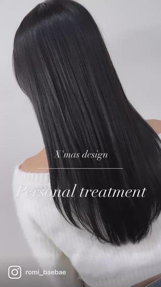 セミロング カラー 髪質改善/韓国ヘア レイヤー/新宿/ロミのヘアスタイル