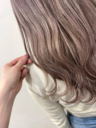 セミロング カラー 髪質改善/韓国ヘア レイヤー/新宿/ロミのヘアスタイル