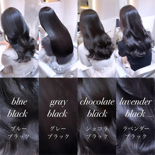 ブルーブラック/暗髪/透明感カラー 