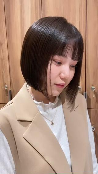 前下がりボブ 