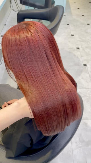 カラー 🍒♡艶髪暖色カラー saaya♡🍒のヘアスタイル