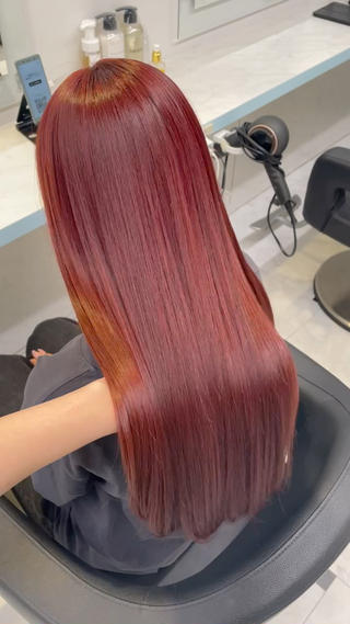 カラー 🍒♡艶髪暖色カラー saaya♡🍒のヘアスタイル