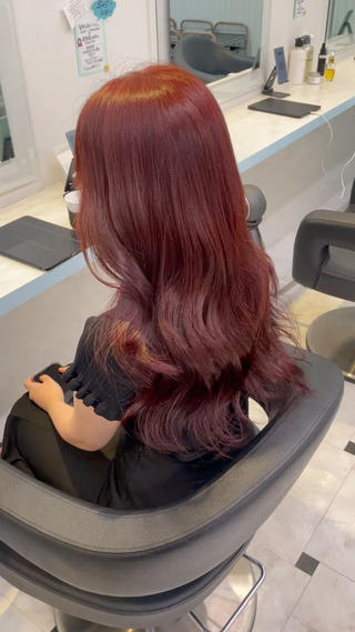 カラー 🍒♡艶髪暖色カラー saaya♡🍒のヘアスタイル