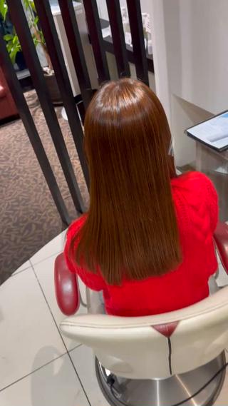 髪質改善ストレート施術 