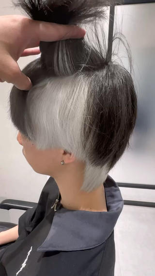 ショート カラー メンズ SALOWIN横浜店所属・パーマ特化/メンズ シャドウパーマのヘアスタイル