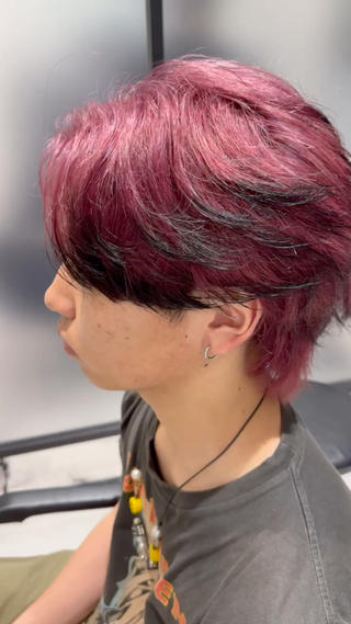 ショート カラー メンズ SALOWIN横浜店所属・パーマ特化/メンズ シャドウパーマのヘアスタイル